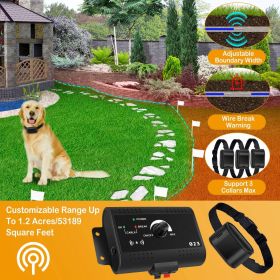 Electric Dog Fence System Pet Tone Shock Boundary Containment Water Resistant Collar Receiver For Small Medium Large Dog Electric Dog Fence System Pet Tone Shock Boundary Containment Water Resistant Collar Receiver For Small Medium Large Dog